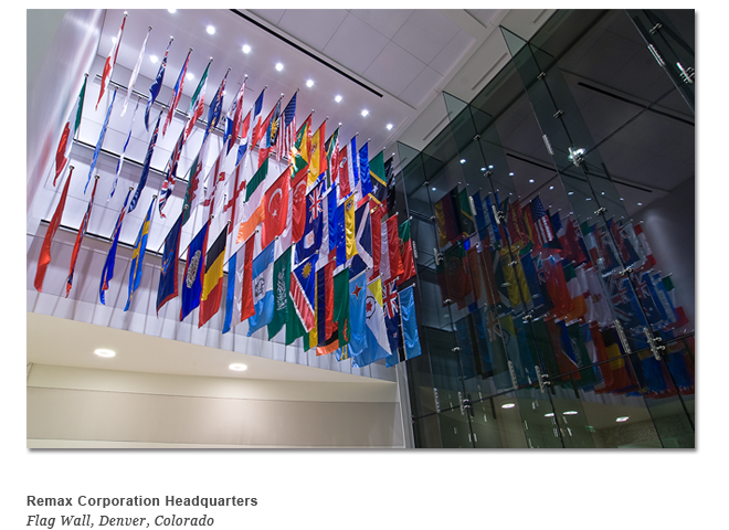 Remax Corporation Headquarters Flag Wall, Denver, Colorado